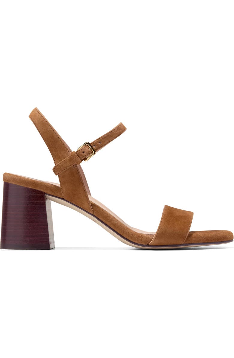 Cole Haan Josie Block Heel Sandal, Alternate, color, Tobacco Suede / Stacked Heel
