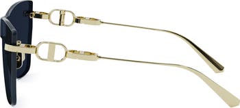 DIOR CD Chain M3U 143mm Rimless Butterfly Sunglasses | Nordstrom