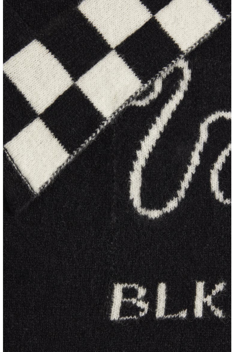 Checkerboard Cotton Throw Rug, Alternate, color, Black & White
