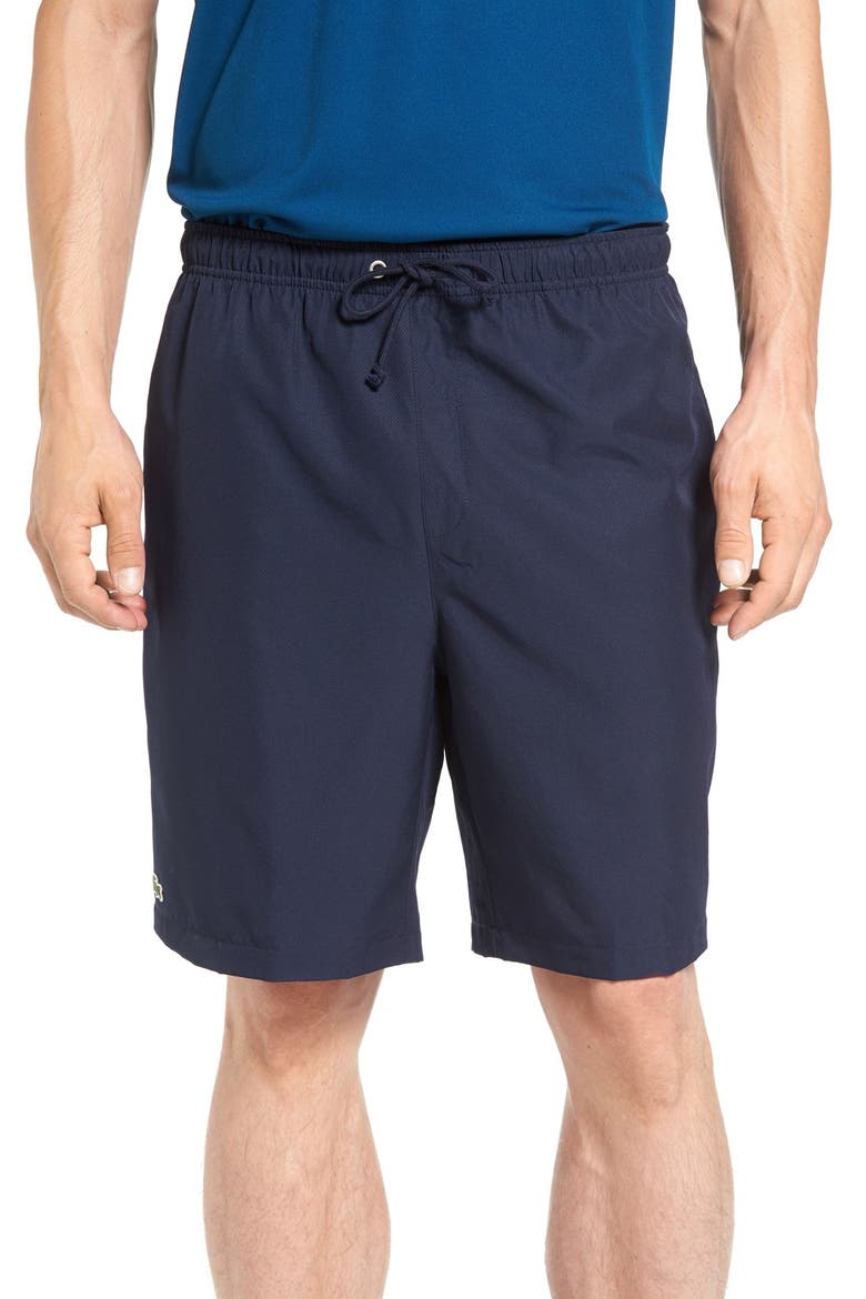 'Sport Diamante' Drawstring Athletic Shorts, Main, color, 166 NAVY BLUE