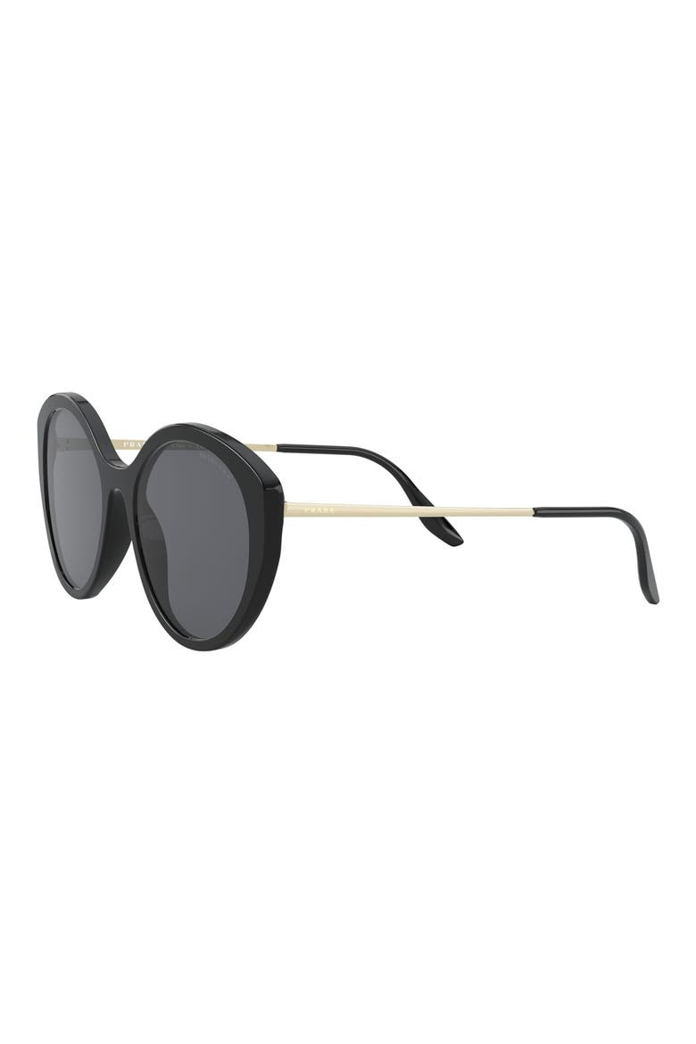 Phantos 55mm Polarized Cat Eye Sunglasses, Alternate, color, BLACK