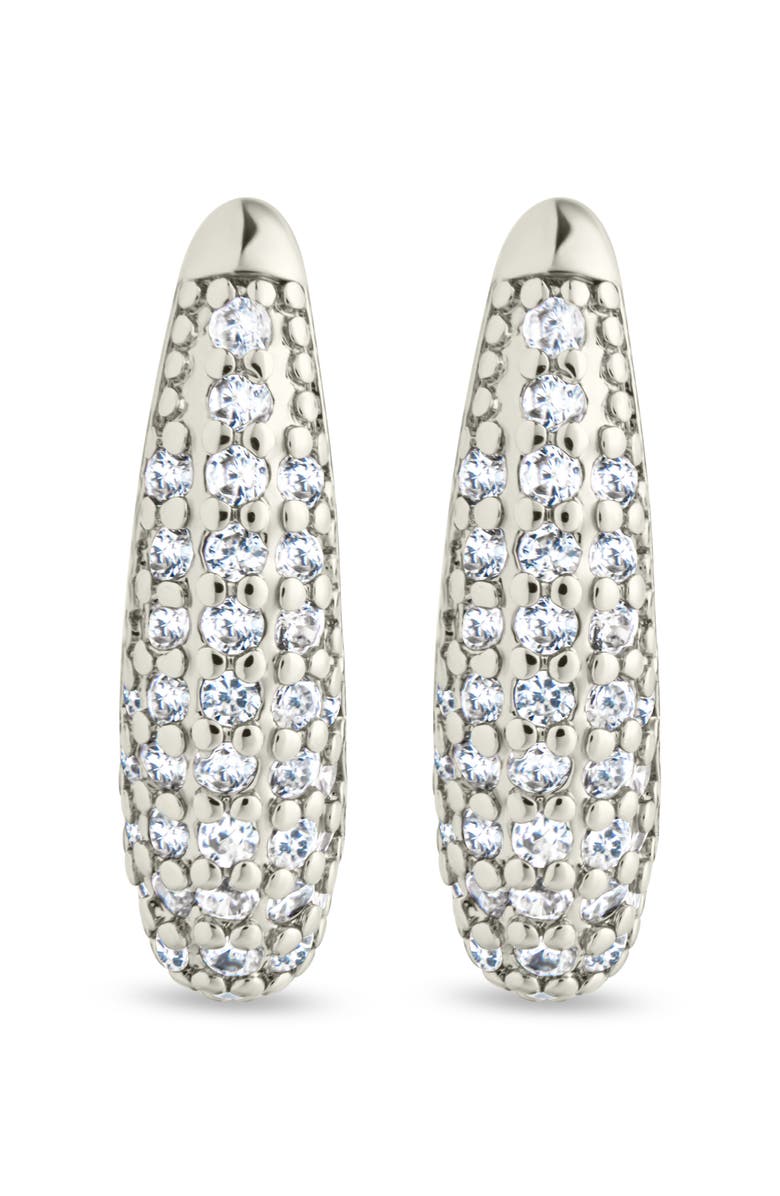 Sterling Forever Wynne Cubic Zirconia Cone Lever Back Earrings, Alternate, color,
