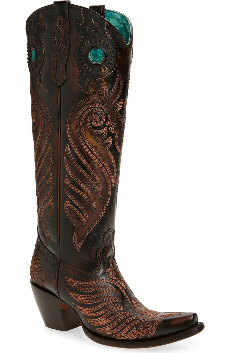 CORRAL Embroidered Overlay Western Boot, Main, color,