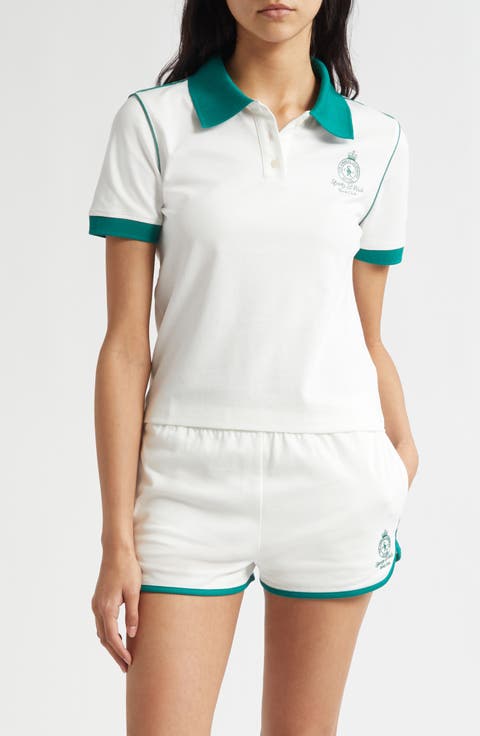 Crown Embroidered '70s Piqué Polo