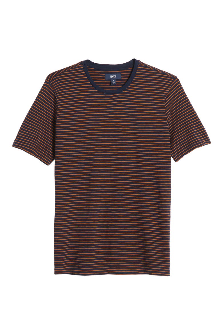Stripe T-Shirt, Alternate, color, NAVY MARITIME RUST STRIPE
