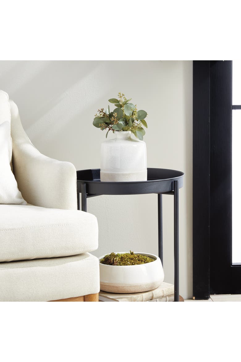 Leona Bottle Vase, Alternate, color, White
