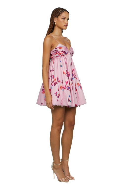 Amur Kimberly Linen Blend Bubble Mini Dress In Pink