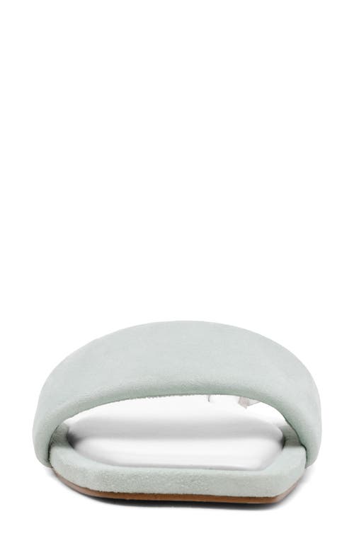 Steve Madden Lumina Slide Sandal In Sage Suede