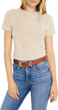 Good American Fuzzy Baby Tee