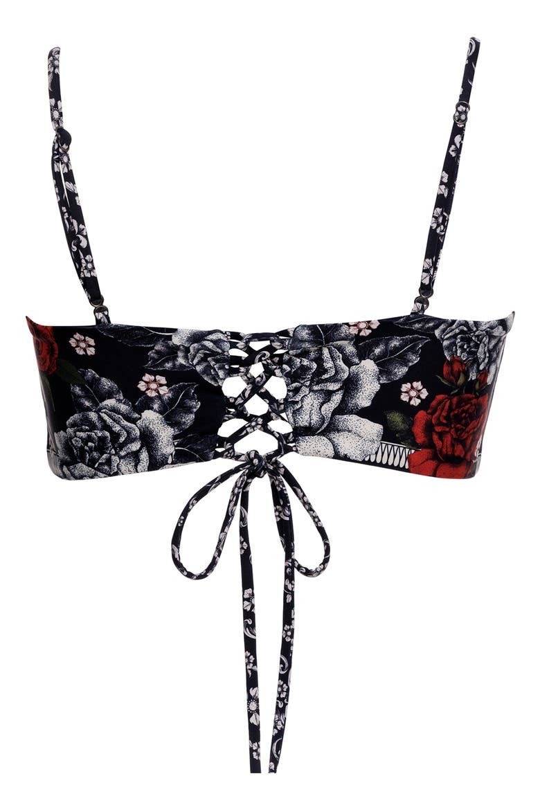 Brietta Thorn Embroidered Bikini Top, Alternate, color, BLACK MULTICOLOR