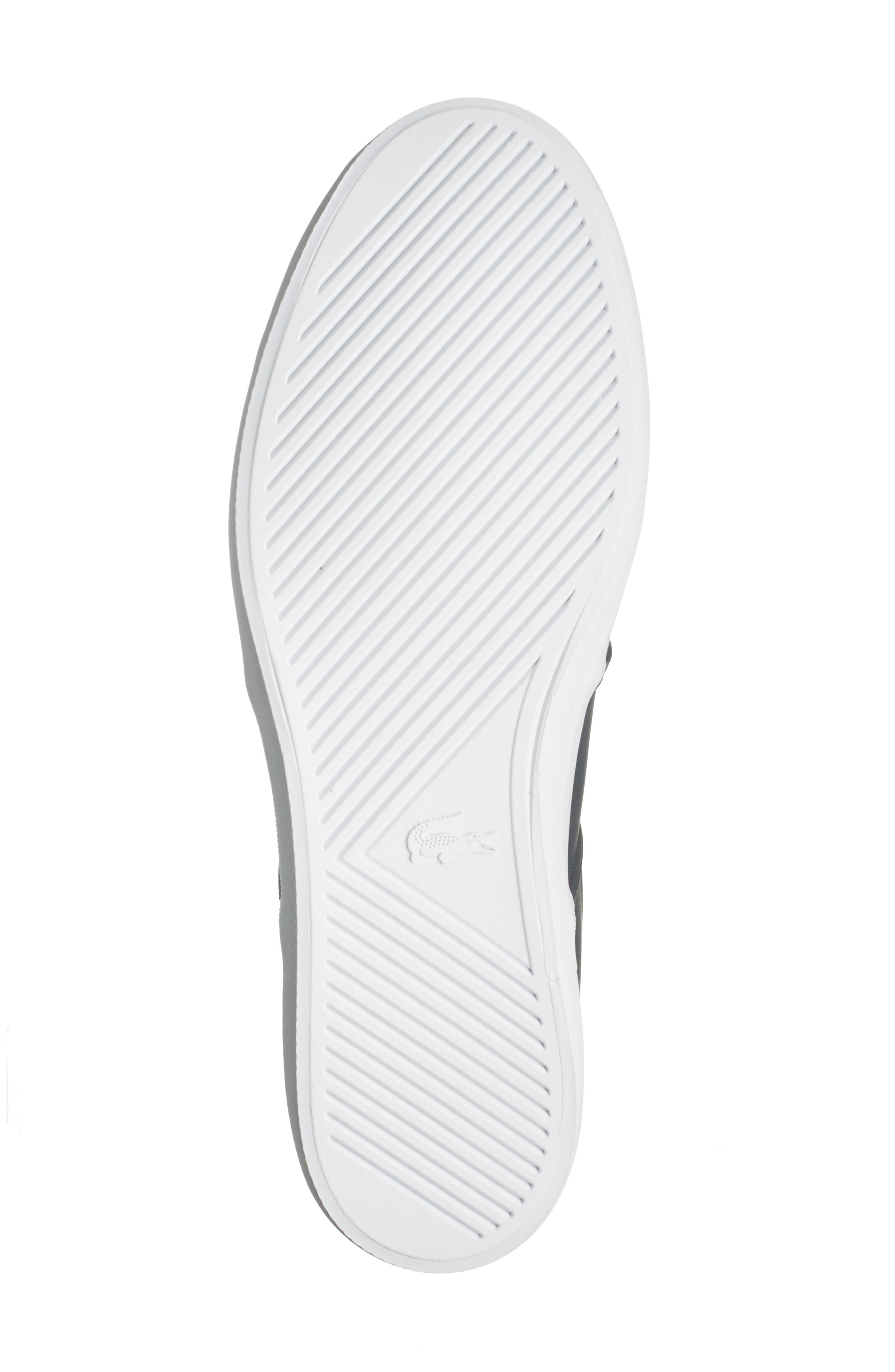 Lacoste Tatalya Leather Slip-On Sneaker, Alternate, color, Blk/ Wht