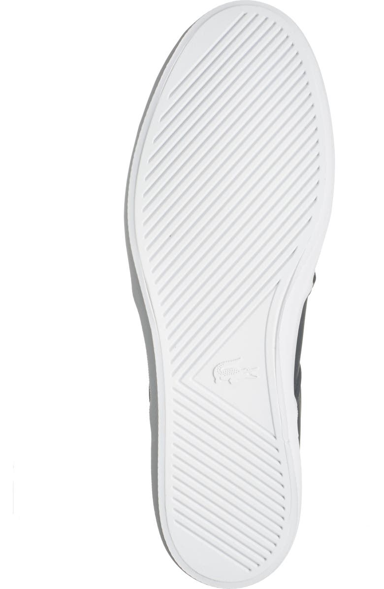 Lacoste Tatalya Leather Slip-On Sneaker, Alternate, color, Blk/ Wht