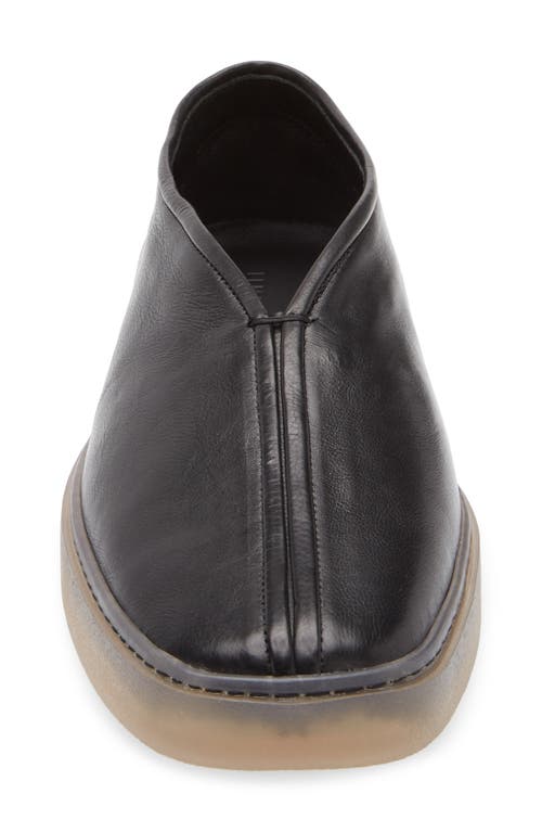 Lemaire Leather Low-top Sneakers In Black Bk999