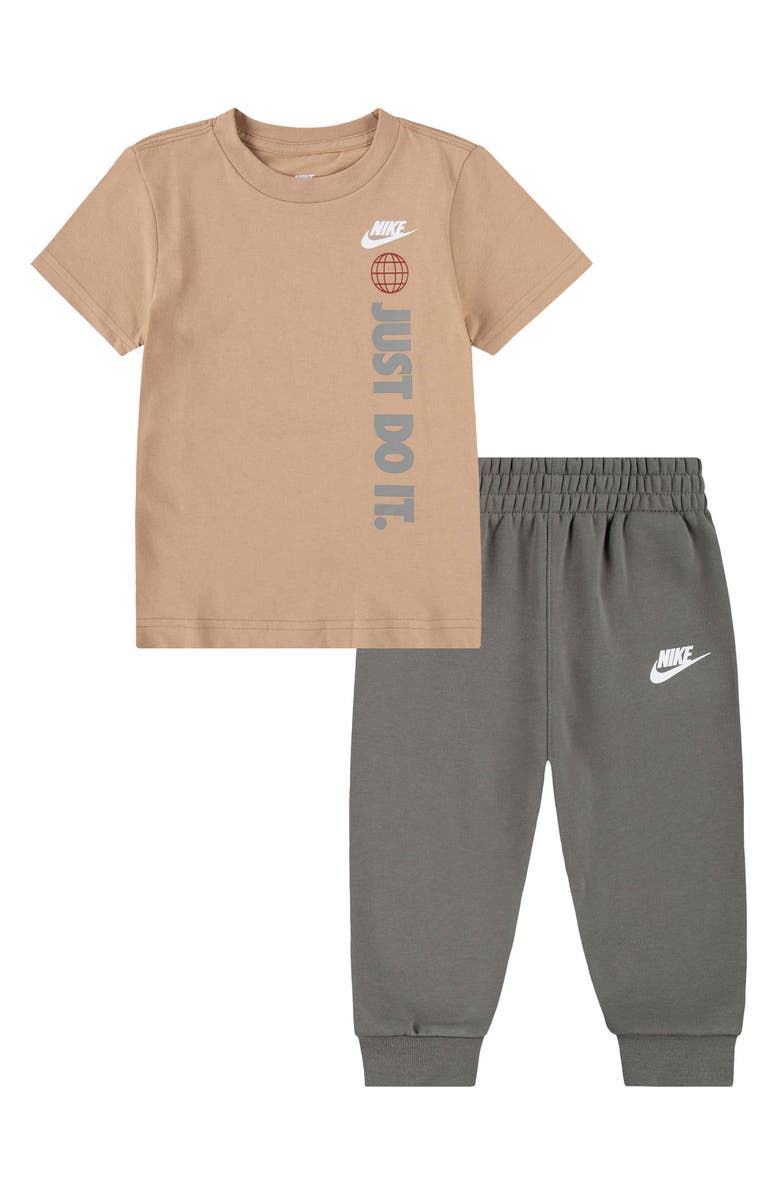 Nike Kids' Futura T-Shirt & Pants Set, Main, color, Dark Stucco