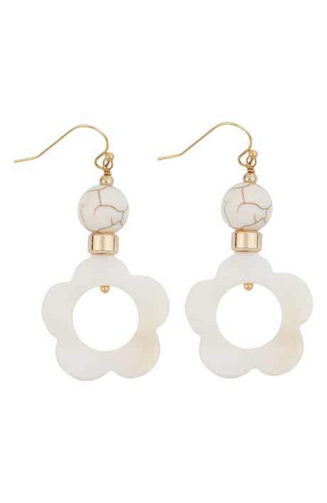 Panacea Resin Flower Drop Earrings