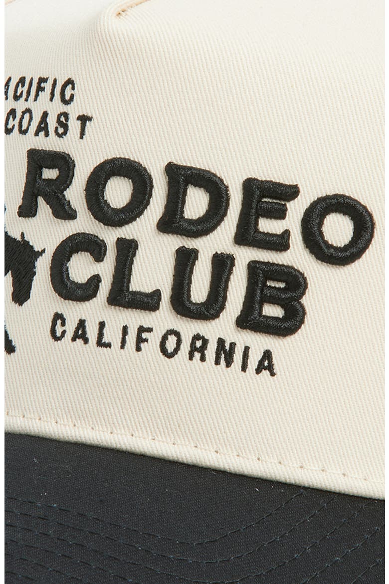 Pacific Coast Rodeo Club Baseball Cap, Alternate, color, BLACK/ IVORY