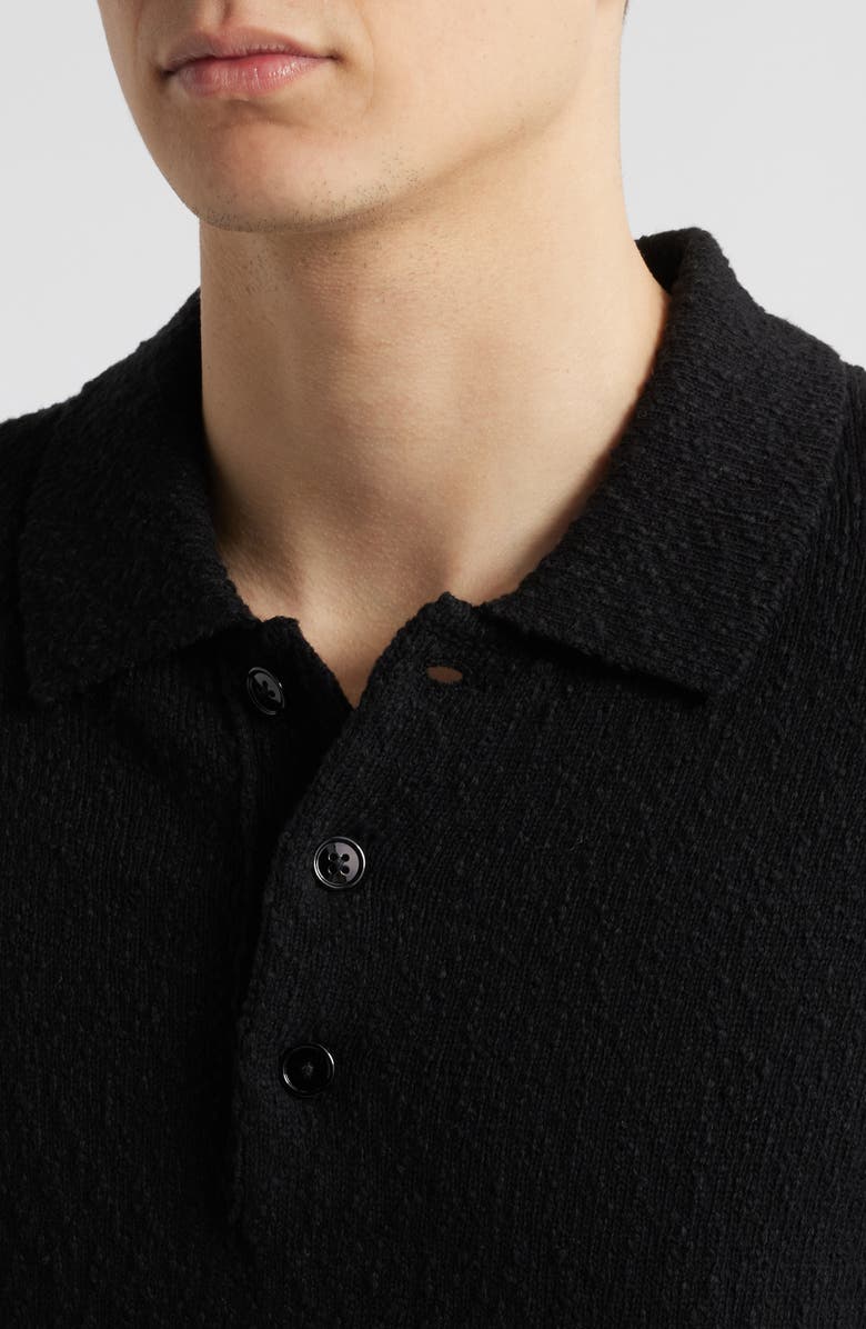 NN07 Randy Jacquard Cotton Polo, Alternate, color, Black