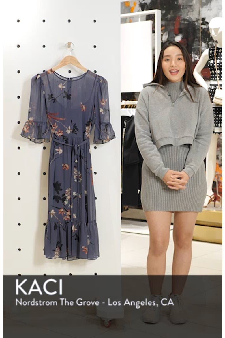 Floral Chiffon Midi Dress video