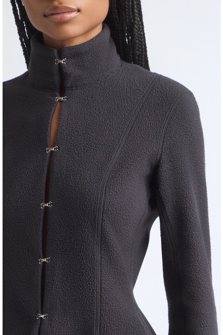 Shaped Victorian Fleece Jacket, Alternate, color, BLACK