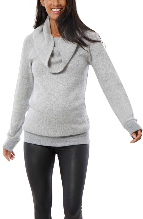 Cowl Neck Maternity Sweater