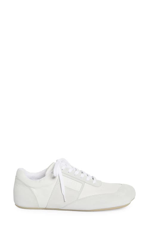Mm6 Maison Margiela White Leather And Suede Sneaker In White