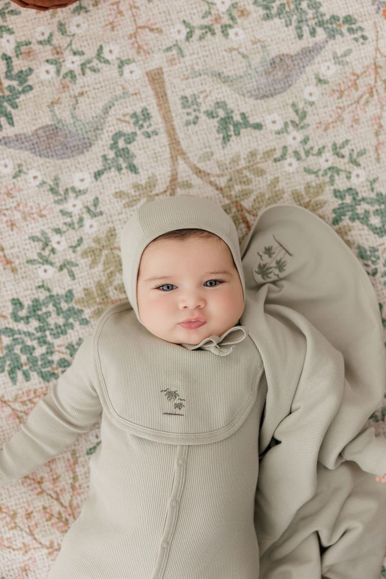 Embroidered Collar Collection - Layette Set, Alternate, color, Sage