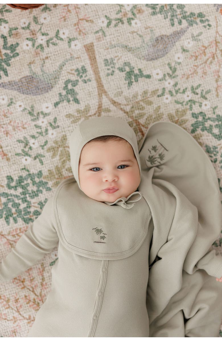 Ely's & Co. Embroidered Palm Trees Collection  - Baby Boy Layette Set, Alternate, color, Sage