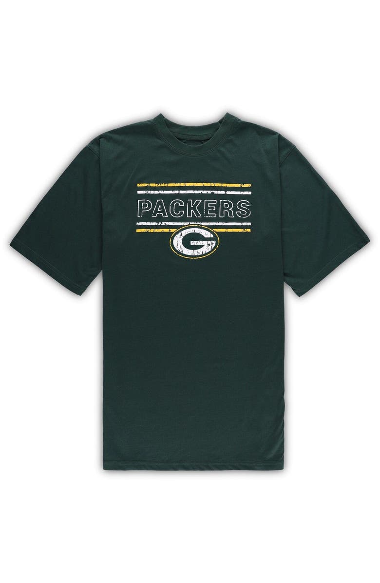 CONCEPTS SPORT Men's Concepts Sport Green/Black Green Bay Packers Big & Tall Flannel Sleep Set, Alternate, color, 