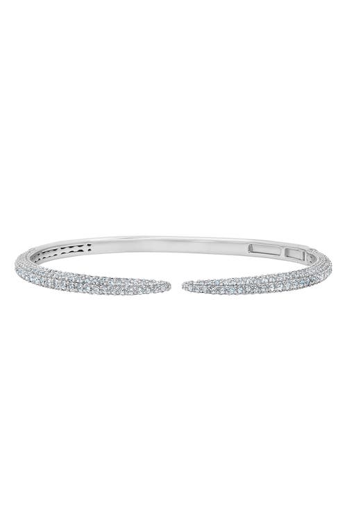 Crislu Chamonix Pavé Open Bangle Bracelet In Silver