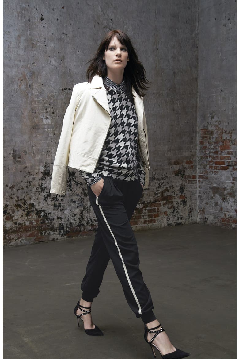 'Mariner B.' Tuxedo Track Pants, Alternate, color, CAVIAR PORCELAIN