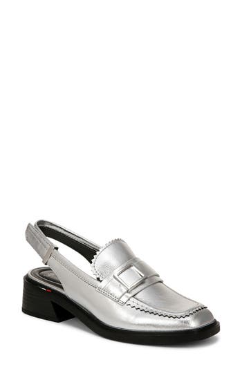 Sarto By Franco Sarto Gianna Slingback Loafer In Silver