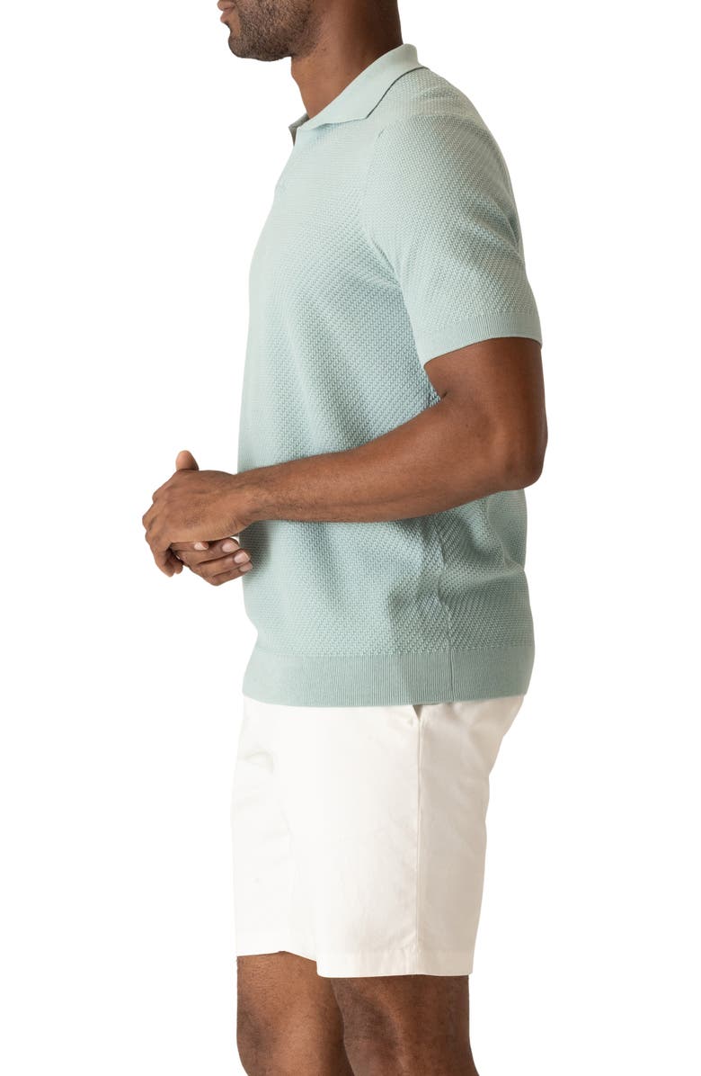 DEKE Modern Texture Knit Polo, Alternate, color, Palm