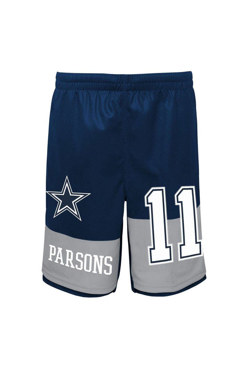 Outerstuff Youth Micah Parsons Navy Dallas Cowboys Player Name & Number Shorts, Alternate, color,