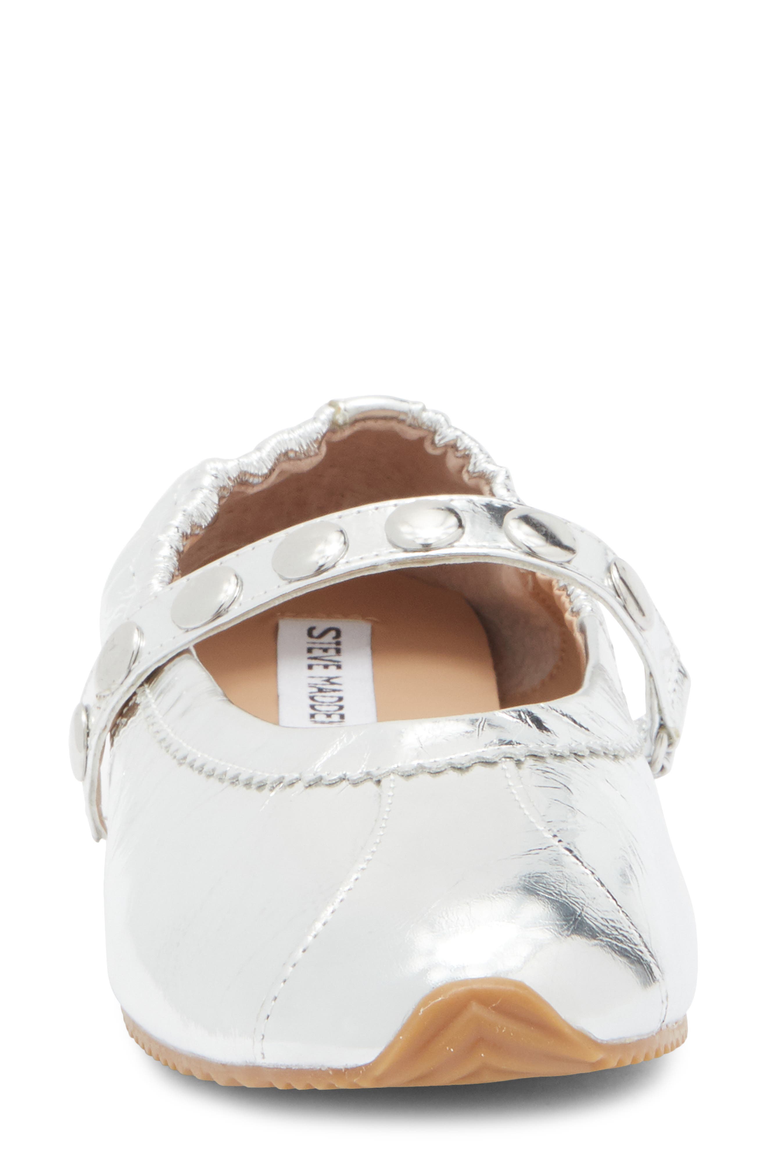 Steve Madden Anaya Mary Jane Flat, Alternate, color, Silver Leather