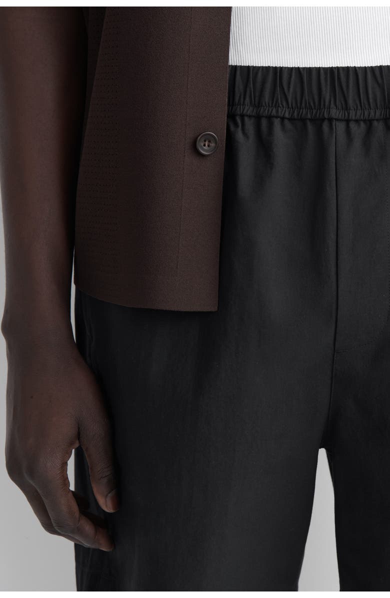 COS Elasticated Cotton Shorts, Alternate, color, Black
