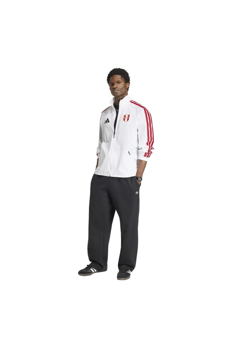Men's adidas White Peru National Team 2026 Home Full-Zip Game Day Anthem Jacket, Alternate, color, White