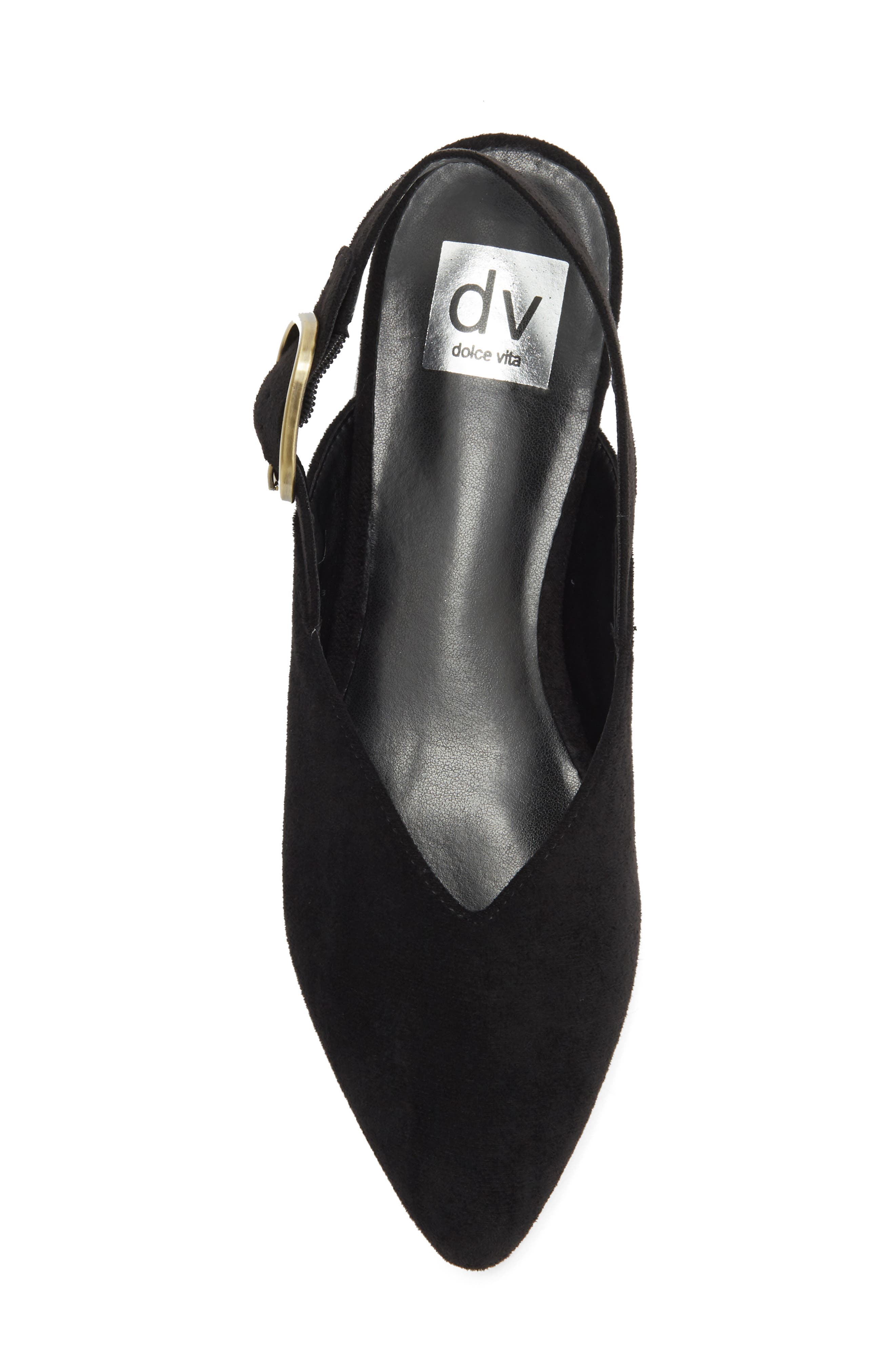 Derue Slingback Flat, Alternate, color, BLACK