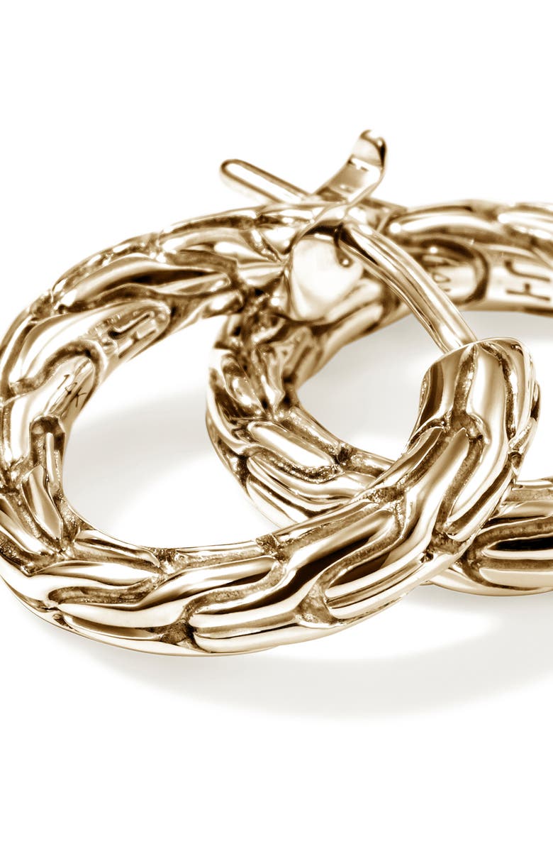 John Hardy JH Essential Hoop Earrings, Alternate, color, Gold