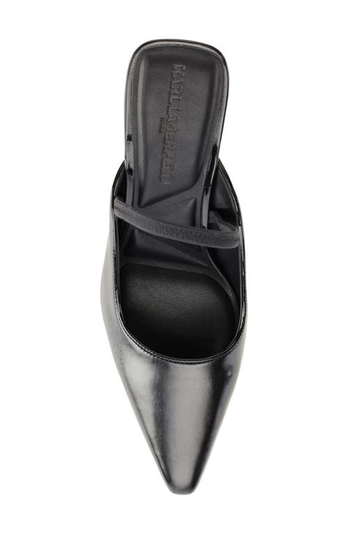 Karl Lagerfeld Keera Mary Jane Mule In Black