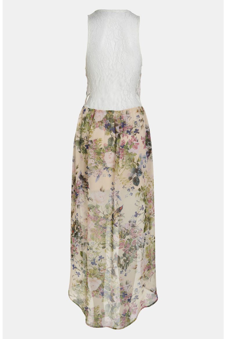ASTR Lace Illusion High/Low Dress, Alternate, color, NUDE/ LILAC/ PINK FLORAL