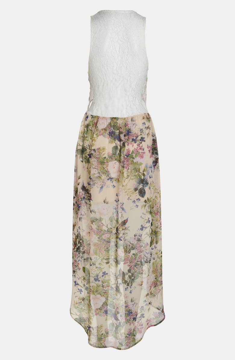 ASTR the Label ASTR Lace Illusion High/Low Dress, Alternate, color, 