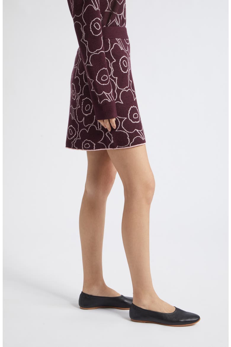 Tostva Pirto Unko Wool Blend Skirt, Alternate, color, WINE RED LIGHT PINK