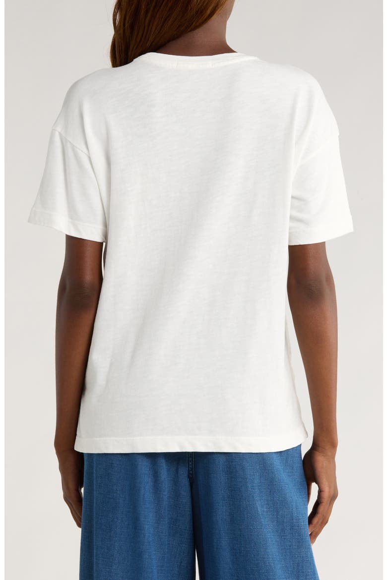 Oversize Cotton Slub T-Shirt, Alternate, color, WHITE