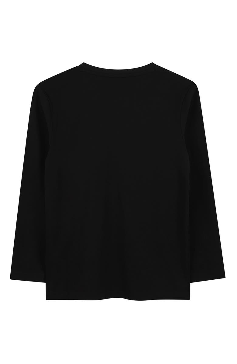 BOSS Kids' Logo Long Sleeve Graphic T-Shirt, Alternate, color, Black