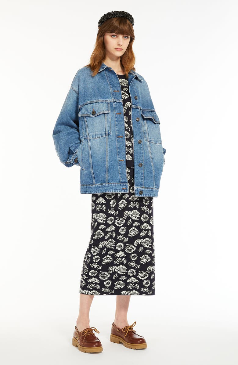 Weekend Max Mara Lena Floral Jacquard Knit Midi Skirt, Alternate, color, 