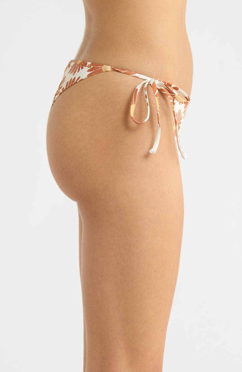 Billabong Fresh Daze Floral Side Tie Bikini Bottoms, Alternate, color, Salt Crystal