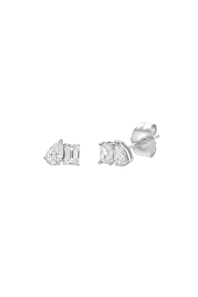 Valessa 14K Gold Lab Grown Diamond Toi Et Moi Earrings - 0.4 Ct, Alternate, color, 14K White Gold