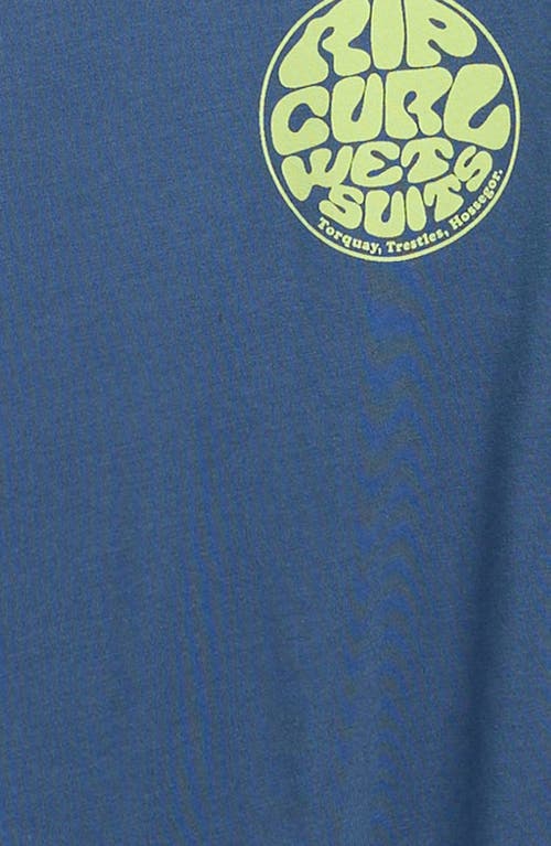 Rip Curl Kids' Wetsuit Icon Cotton Graphic T-shirt In Blue