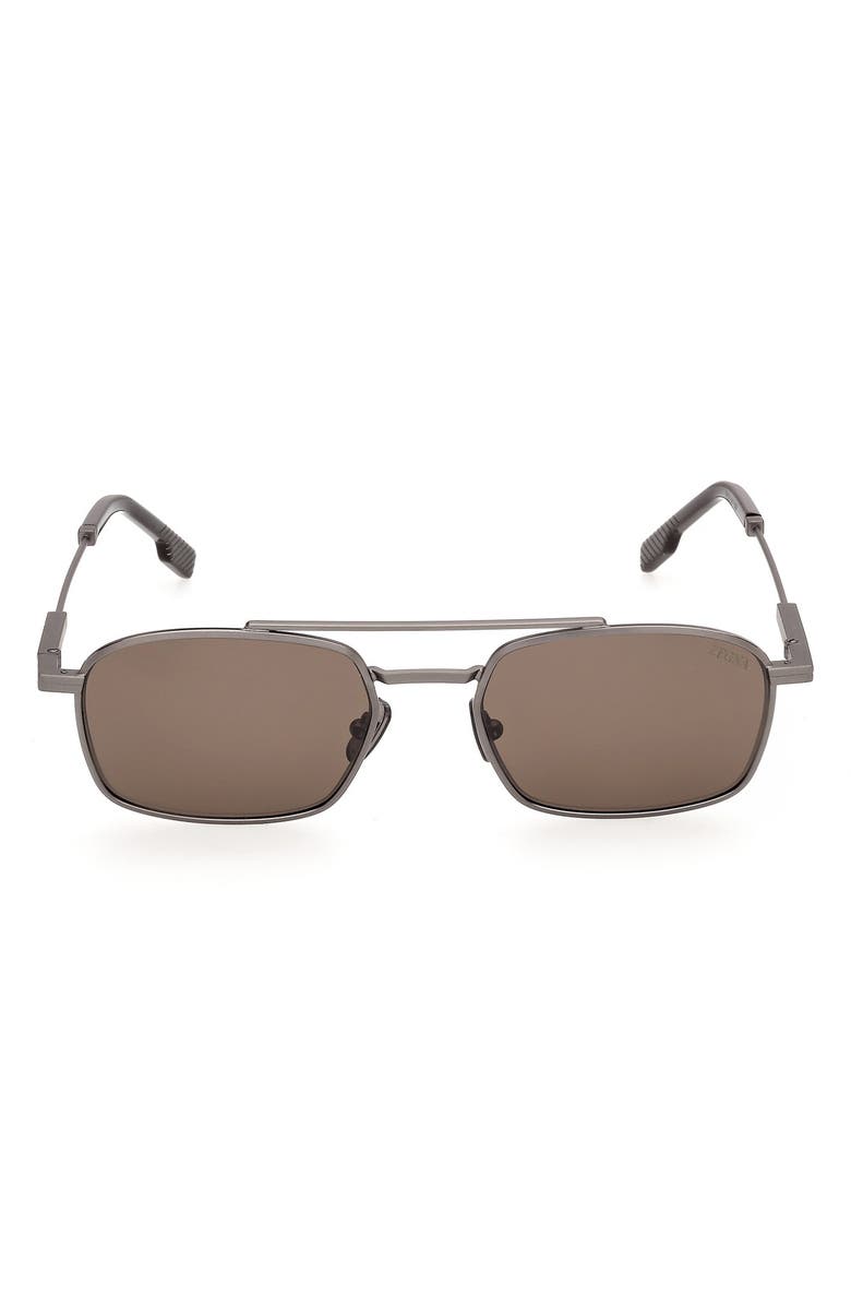 ZEGNA 54mm Square Sunglasses, Main, color, 