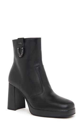 Nerogiardini Chain Platform Bootie In Black